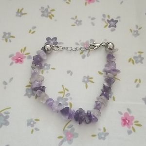 Small purple faux quartz bracelet